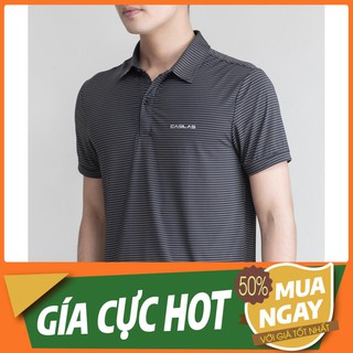 Áo polo nam kẻ ngang CASILAS, vải thun coolmax cao cấp co giãn 4 chiều, 4 màu nặng động trẻ trung P2101
