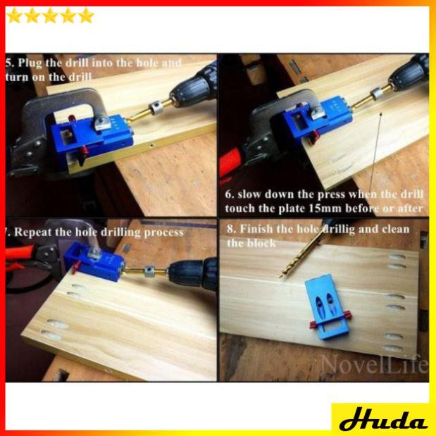 Mũi Khoan Xéo 9.5mm - Tặng Vòng Chặn &amp; Lục Giác  -  đồ làm mộc