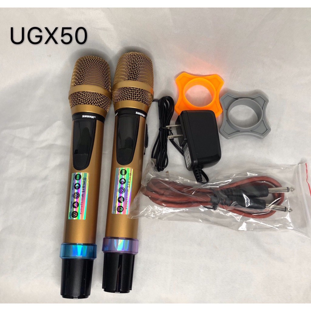 Micro không dây Shure UGX50. Hát karaoke hay. Chống hú tốt, hút âm tốt, mẫu mới hot nhất 2020 - Hàng chất lượng