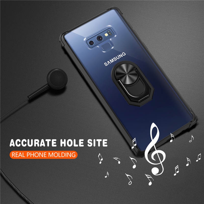 Ốp điện thoại chống rơi có nhẫn đỡ nam châm cho Samsung S8 Plus S9 Plus S10 Plus S10e Galaxy Note 10 Plus Note 8 9