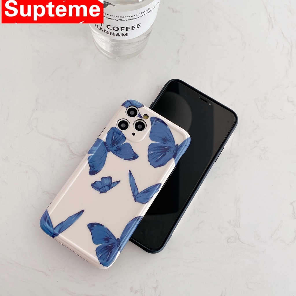 Ốp Điện Thoại Hình Bướm Xanh Thời Trang Cho Iphone 11 Pro Max Xr Xs I 7 P I 8 Se 2 | BigBuy360 - bigbuy360.vn