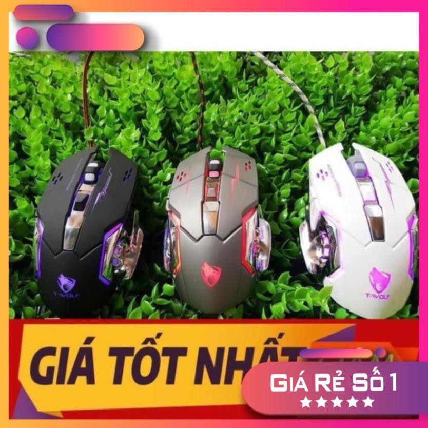 Chuột dây chơi game MOUSE T-WOLF V6 LED