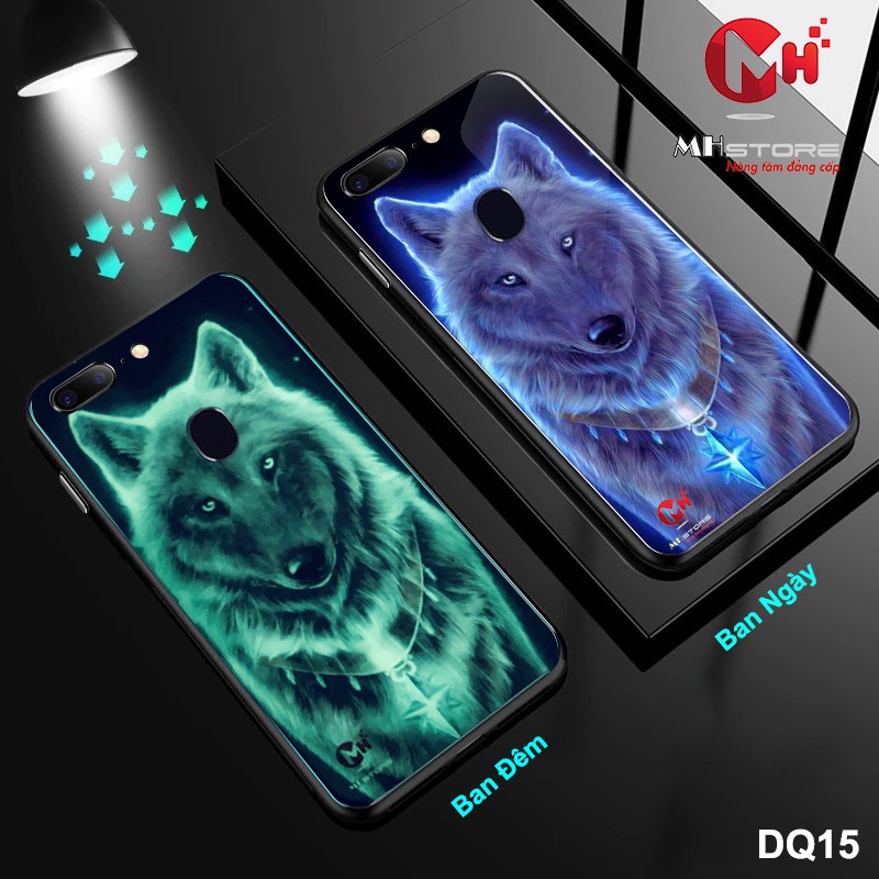 Ốp lưng kính dạ quang - DQ15 - Oppo A7, oppo F9