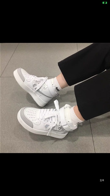 săn size 40 giày cổ cao ulzzang màu xám phản quang