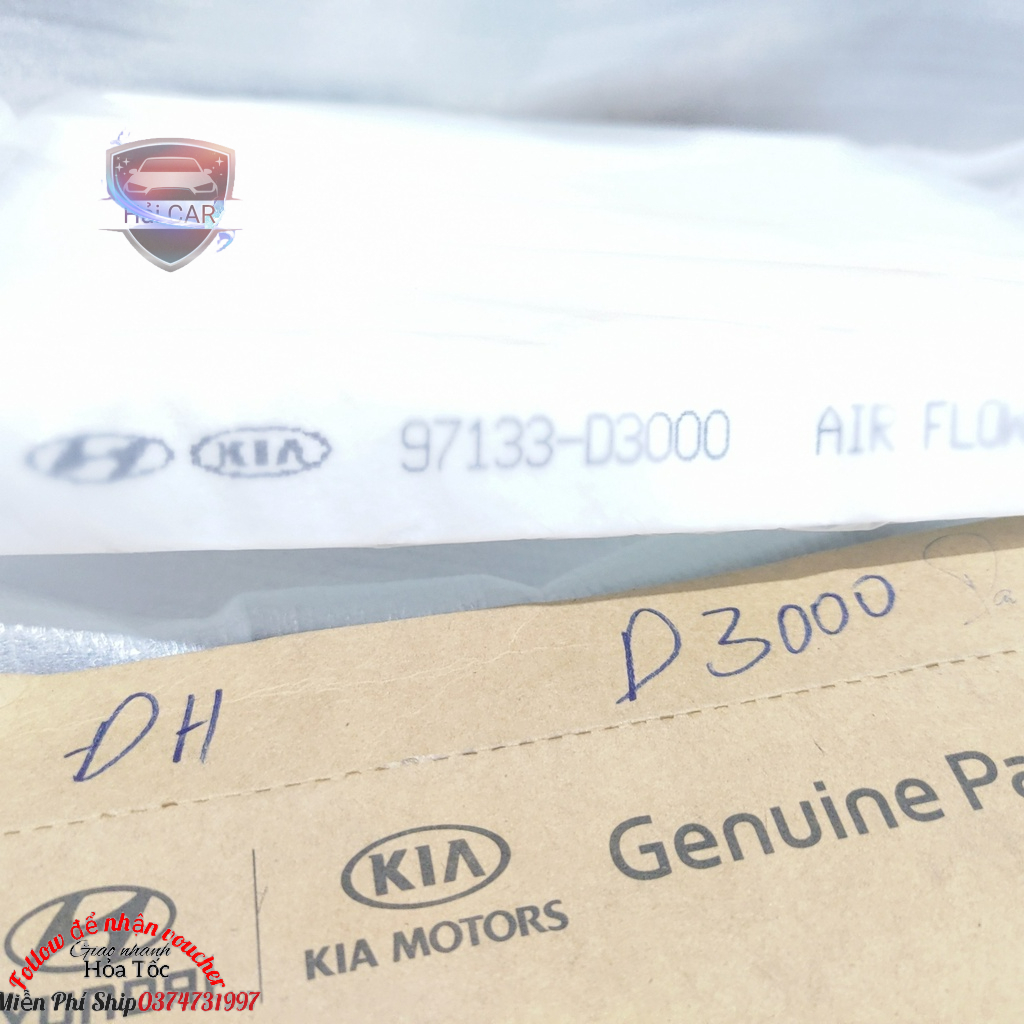 LỌC GIÓ ĐIỀU HÒA Accent Santafe  Tucson, Kona CHÍNH HÃNG 97133D3000
