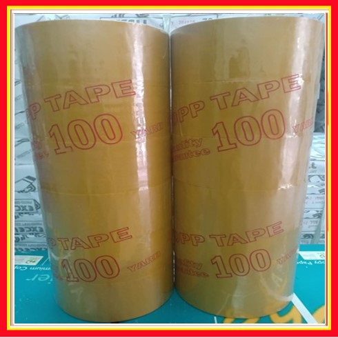 [GIÁ Sỉ]-Băng Keo Trong/Đục 100y 1,1kg(6 cuôn/cây)-Siêu Dính-Siêu Dai