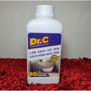 TẨY CẶN CAXI BỒN TẮM BỒN RỬA MẶT VÁCH KÍNH DR.C  - 300ML nước tẩy canxi vệ sinh bề mặt và các vết bẩn đóng cặn