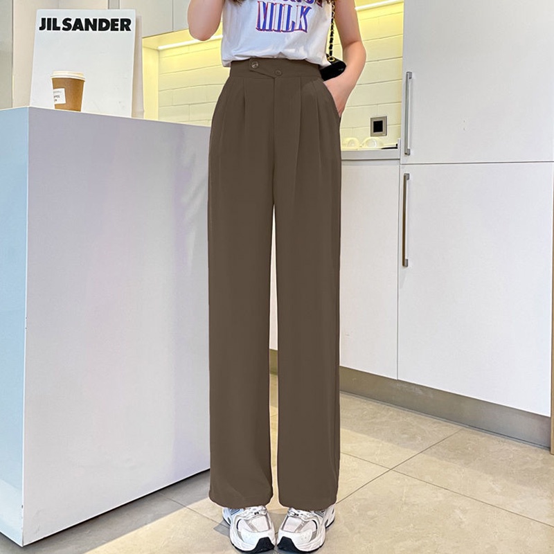 Quần tây IELGY cạp cao ống đứng dễ phối đồ cho nữ