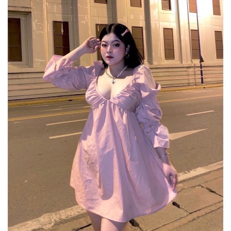 Đầm Bigsize Tay Phòng 55kg Đến 100kg