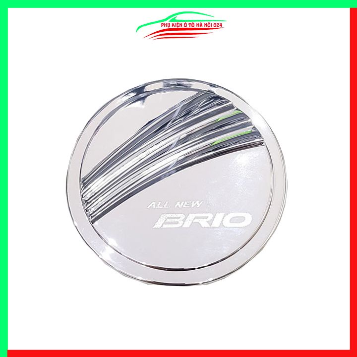 Ốp nắp xăng Honda Brio 2018-2023 mạ crom bảo vệ chống trầy trang trí ô tô