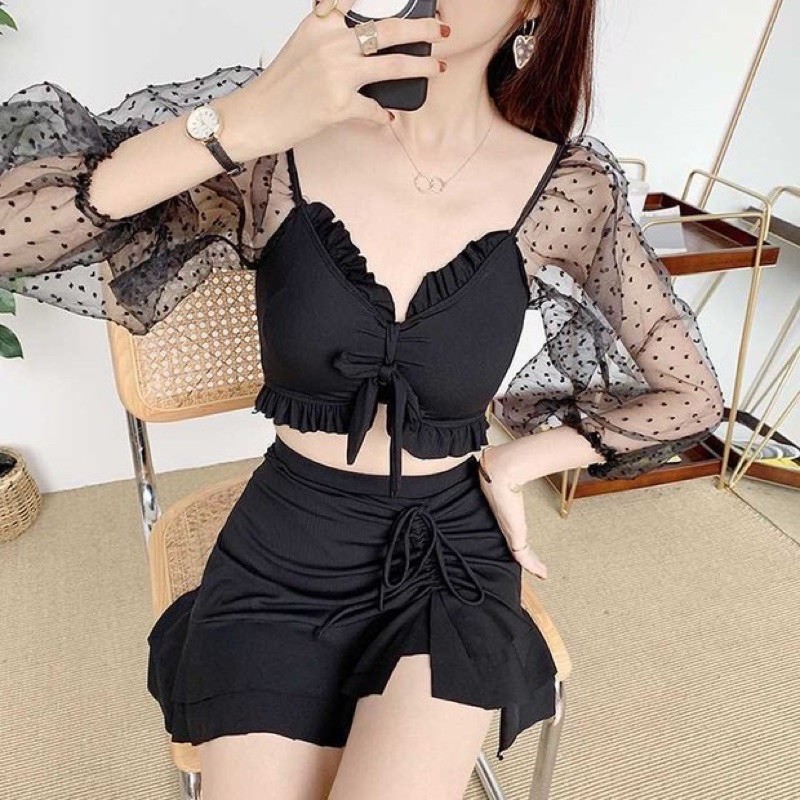[Có sẵn] Set Đồ Bơi Bộ Bơi Váy Bơi Bikini Hàn Quốc Phối Tay Phồng  ~ ORRIN CLOSET | BigBuy360 - bigbuy360.vn
