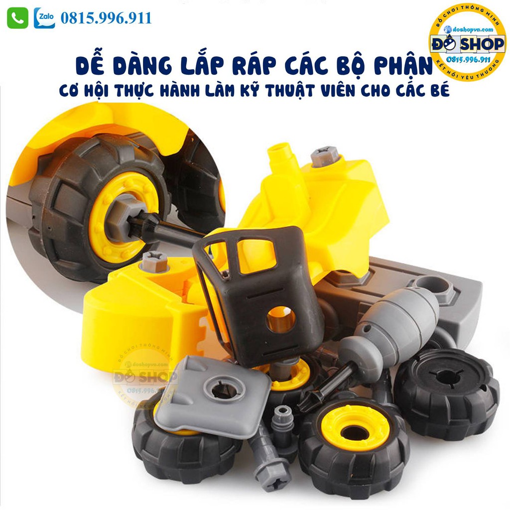 Đồ Chơi Lắp Ráp Mô Hình Xe Công Trình Cao Cấp Hành Cho Bé - Đô Shop