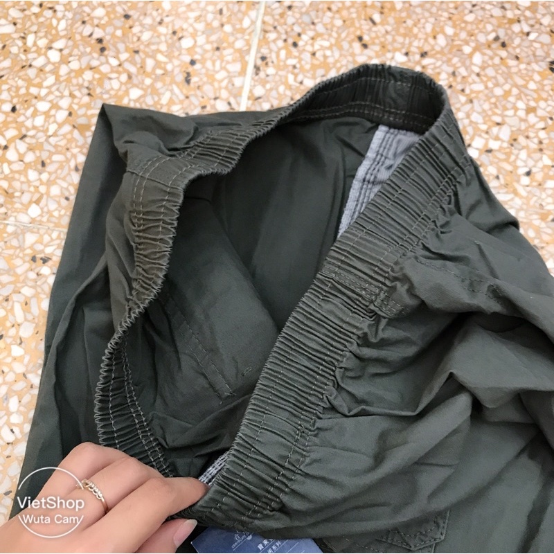 Quần ngố thô kaki nam trung niên chất mềm mát siêu đẹp