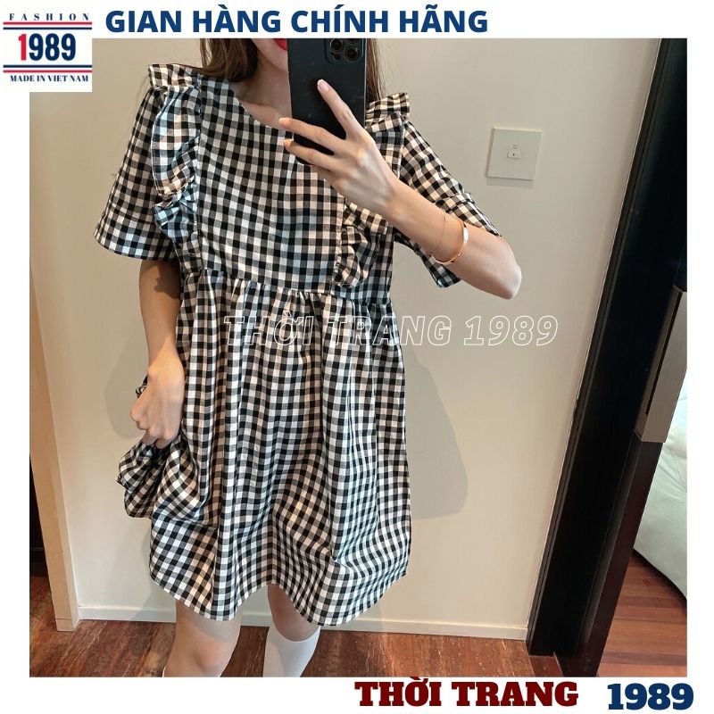 Váy babydoll đôi bạn thân kiểu dáng hàn quốc ulzzang ,đầm công chúa tiểu thư bánh bèo dễ thương -PHƯƠNG 1989