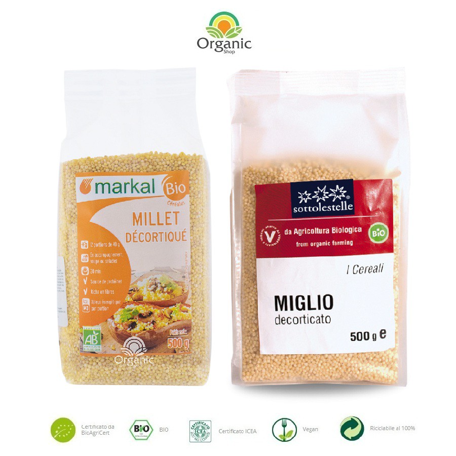 Hạt kê hữu cơ Sottolestelle Organic Millet