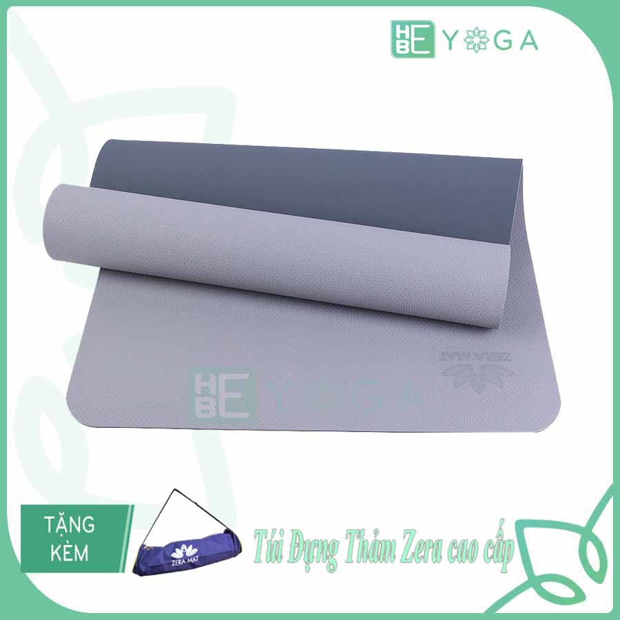 Thảm Yoga TPE 6mm 2 Lớp + Kèm Túi Đựng Cao Cấp Zera