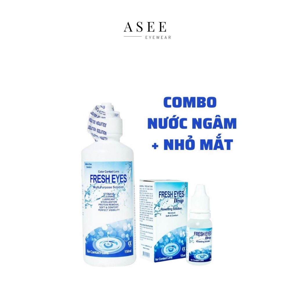Nước  Ngâm + Nhỏ Mắt Lens Fresh Eye Chính Hãng