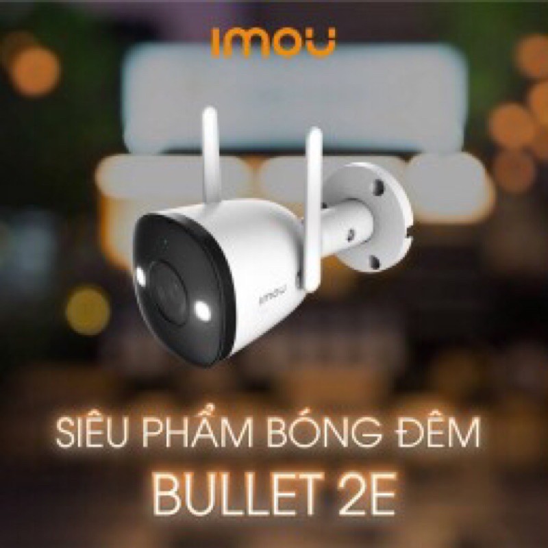 Camera IP wifi Imou F22FP 1080p ( Bullet 2E ) - Camera Full Color có màu 24/24, Combo tùy chọn thẻ nhớ