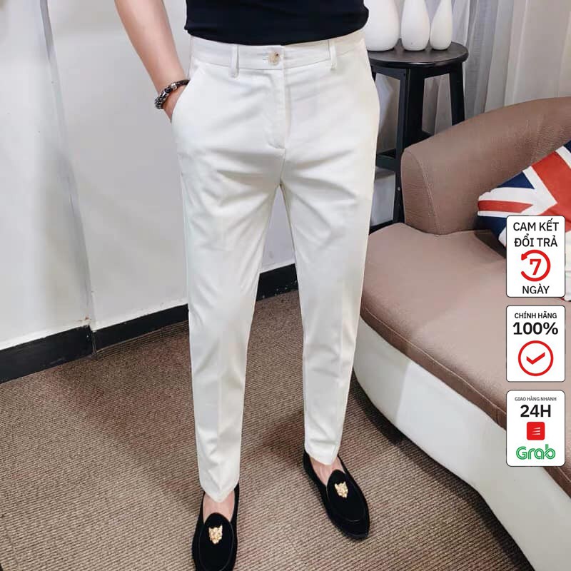 Quần dài nam chất vải kaki , ông côn Hàn Quốc