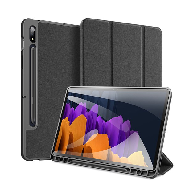 Bao da Dux Ducis Domo cho Samsung Galaxy Tab S7 Plus MS-T970/T975/T976B, Tab S7 MS-T870/T875/T876B có khay đựng bút