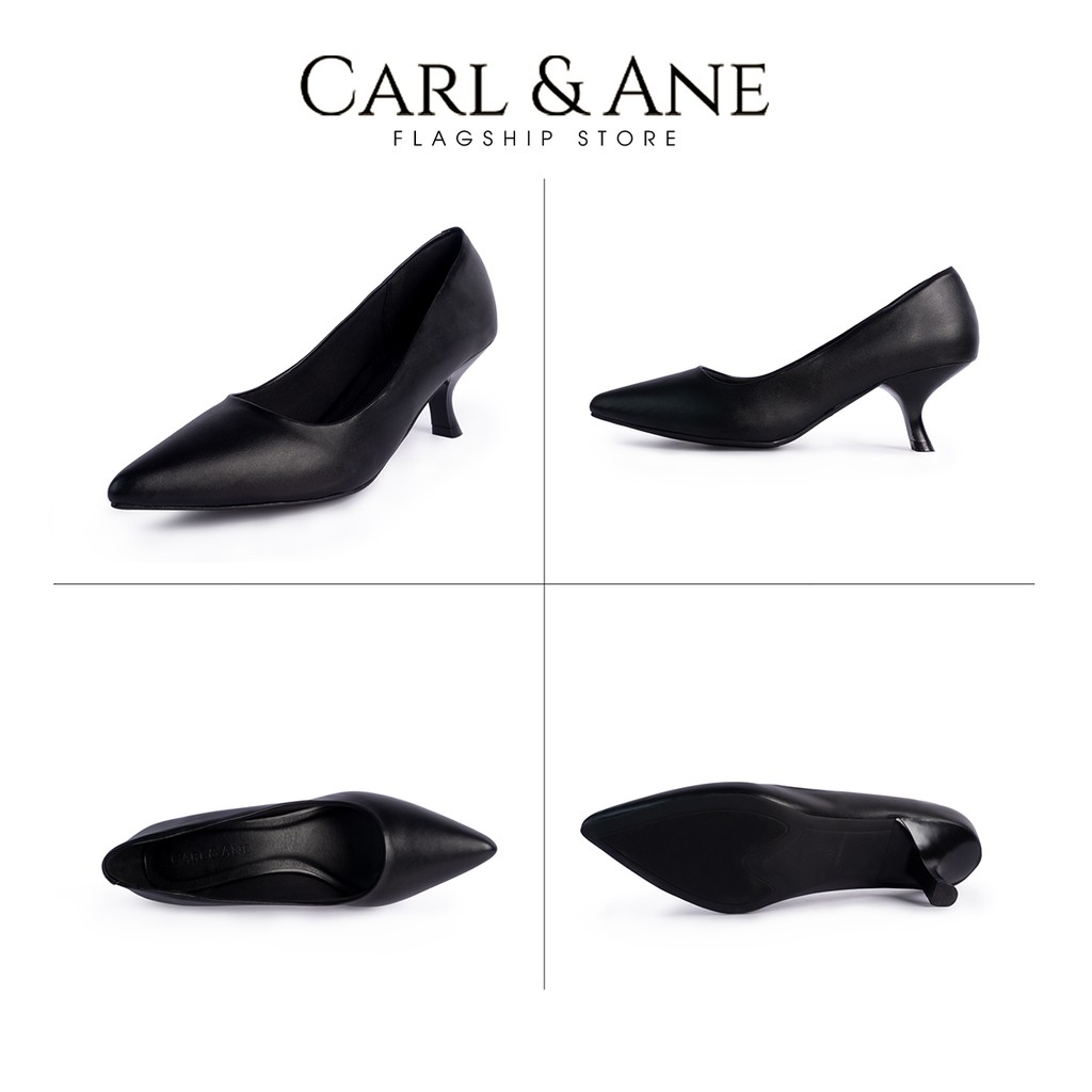 Carl &amp; Ane - Giày cao gót nữ mũi nhọn kiểu dáng công sở cao 6cm màu trắng _ CP010
