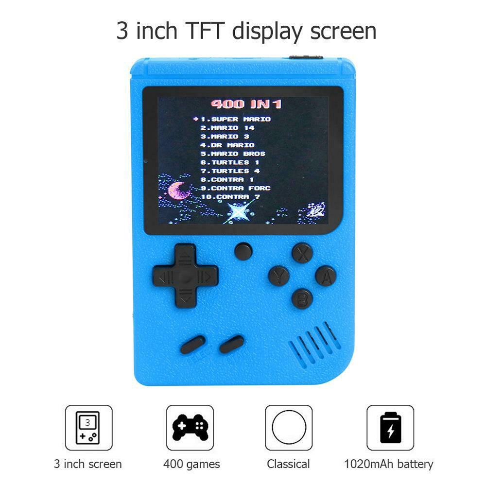 Built-in 400 Classic Games 8 Bit 3 inch Mini TV Handheld Retro FC Game Console vn