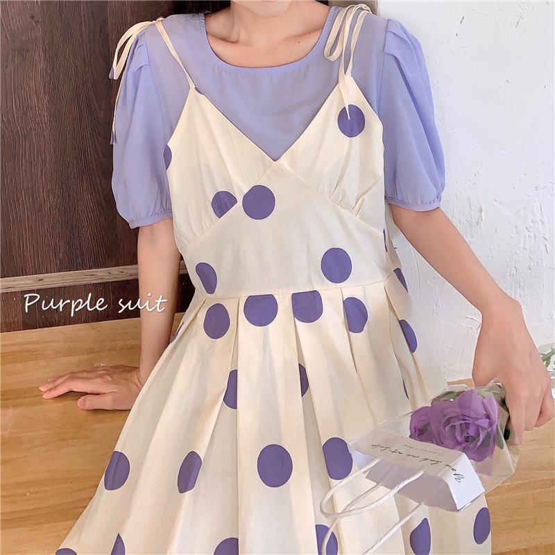 Áo Nữ Hai Dây Họa Tiết Chấm Bi Thời Trang Hè 2021 | BigBuy360 - bigbuy360.vn