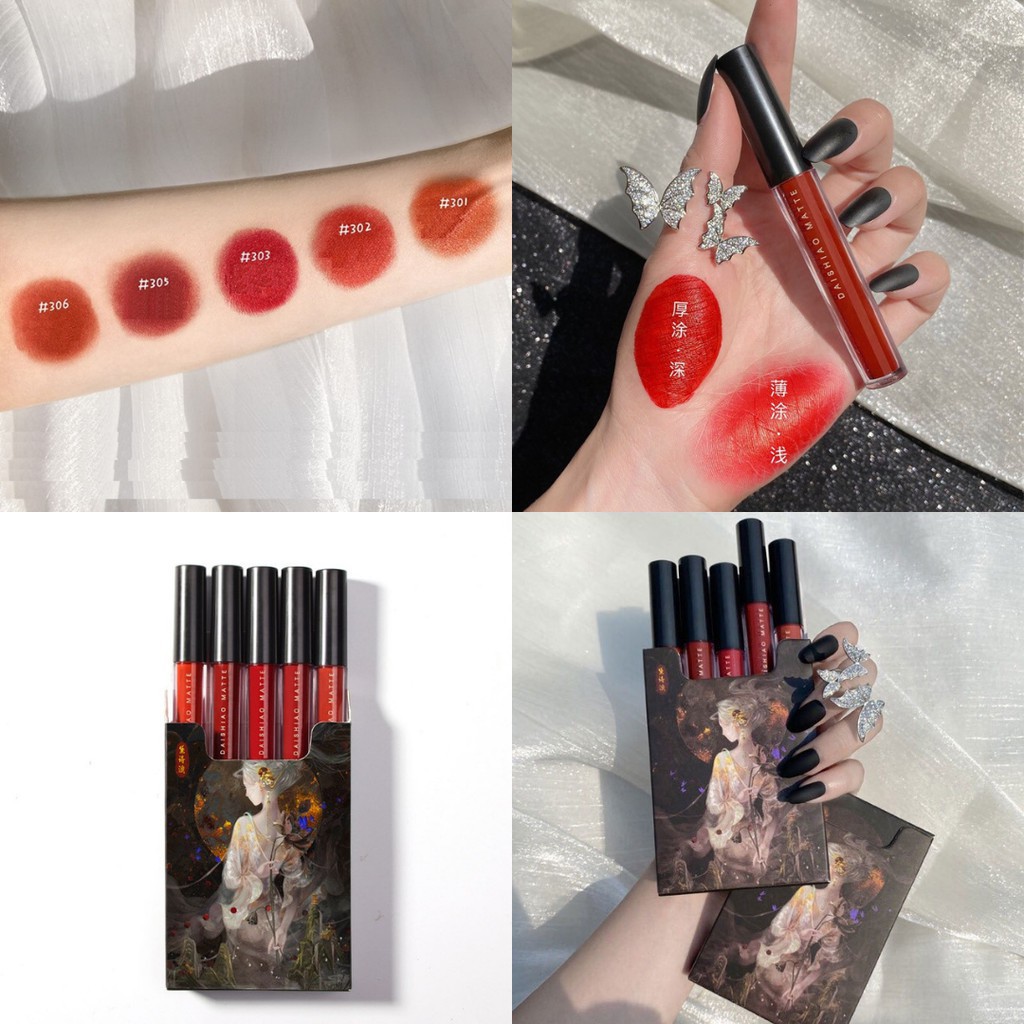 Set 5 Son Kem Lì Lâu Trôi DAISHIAO MATTE Siêu Hot Nội Địa | BigBuy360 - bigbuy360.vn