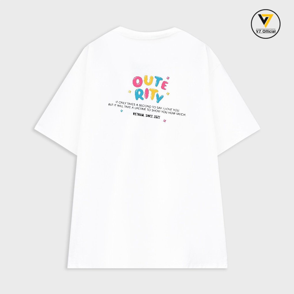 Áo thun chữ màu sắc -OUTERRITY-V7 official- (V67)