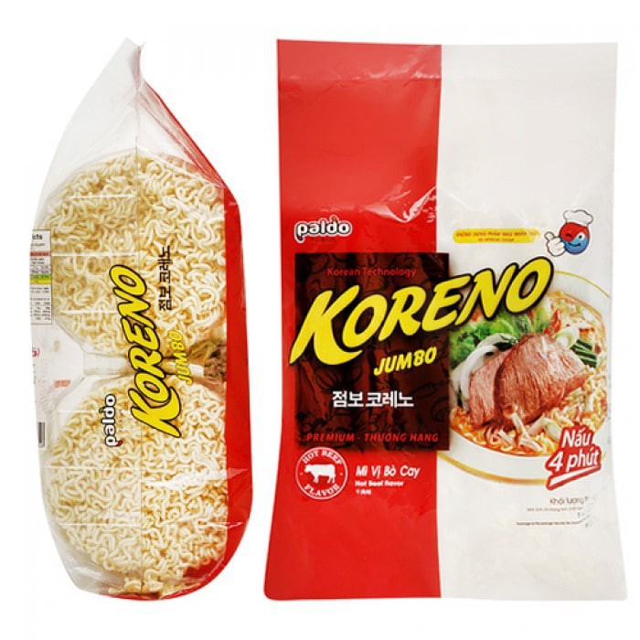 Mì Koreno Jumbo Vị Bò Cay Túi 1 Kg - Hàn Quốc (đủ 4 vị best seler)