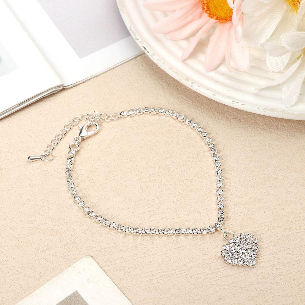 Lắc Chân Thời Trang Bằng Thông Thoáng|Vòng Tay Đính Đá Sang Trọng