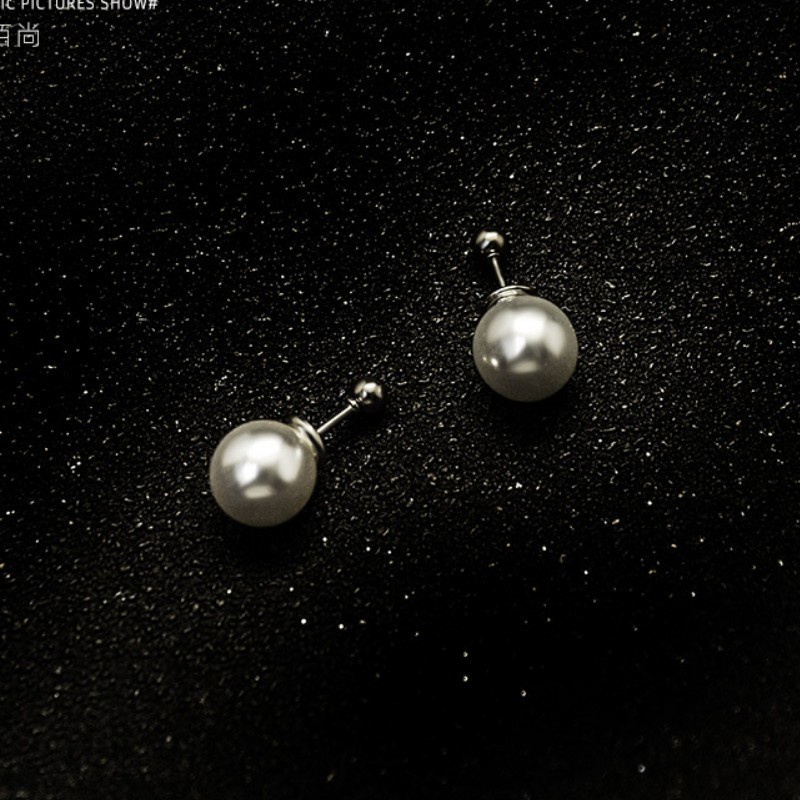 Bông Tai Nữ Đeo 2 Kiểu Titan Ko Đen TT 2892