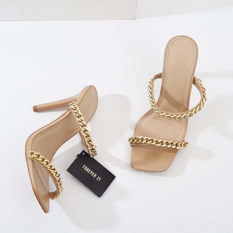 Guốc cao gót quai xích F21