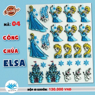 khuôn đổ sôcla hình công chúa elsa ( 1 khuôn như hình )