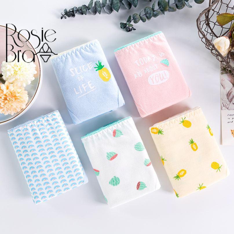 Set 5 Quần Lót Cotton Thấm Hút Mồ Hôi Họa Tiết Trái Cây P261