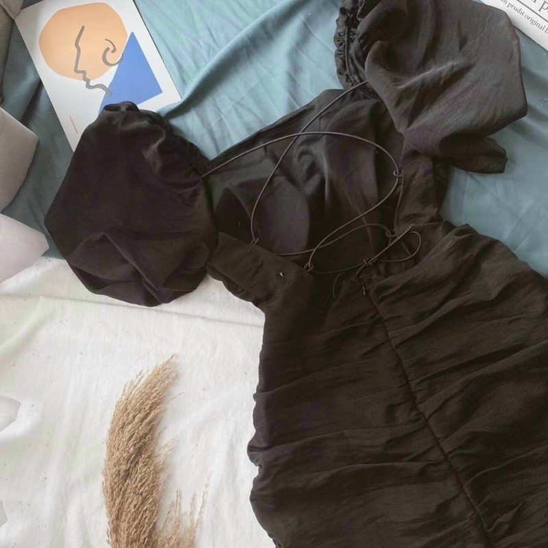 Đầm body đan lây lưng