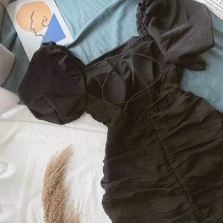 Đầm body đan lây lưng
