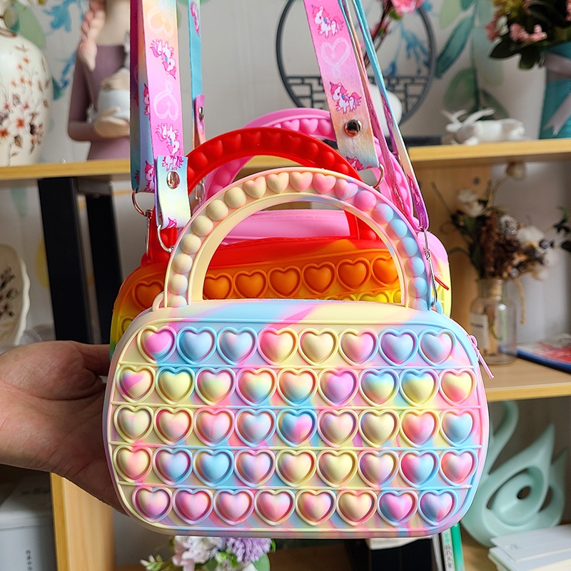 Đồ Chơi Bóp Giảm Căng Thẳng Hình Dạng Túi Đeo Chéo Bằng Silicone