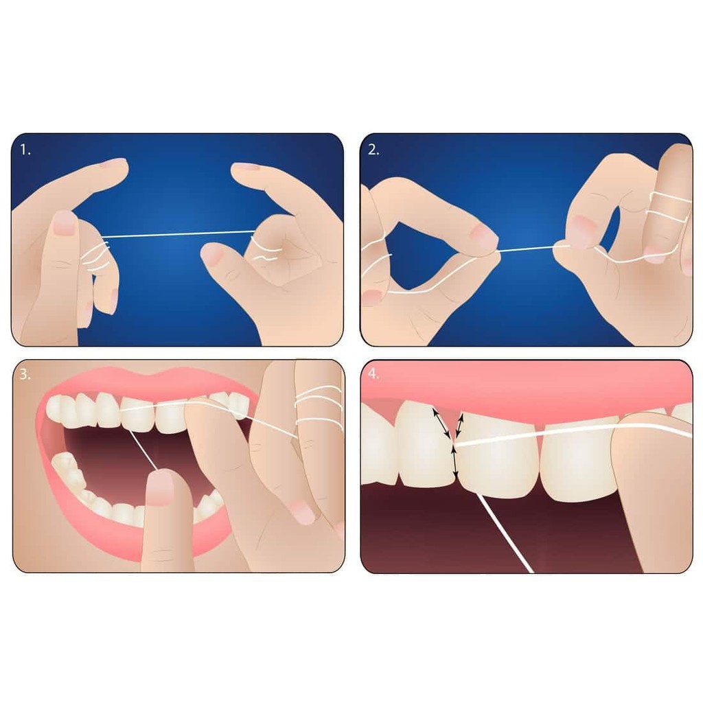 Chỉ nha khoa OKAMURA Asahi 40M Hương bạc hà mát lạnh Dental floss waxed mint - Minpharmacy