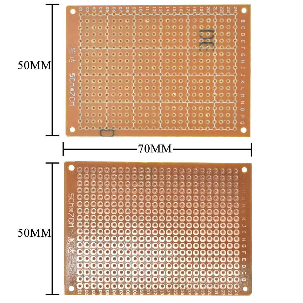 Bộ 10 bảng mạch thí nghiệm dạng đục lỗ 5x7cm chuyên dụng DIY