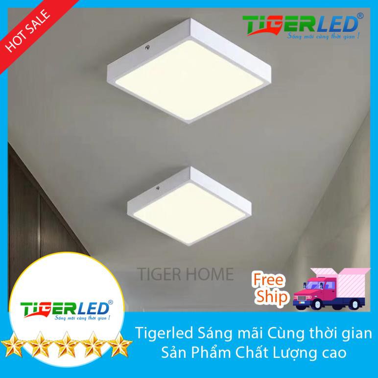 Đèn led ốp trần ĐÈN ỐP TRẦN NỔI 18W TRÒN VUÔNG Trắng, Vàng