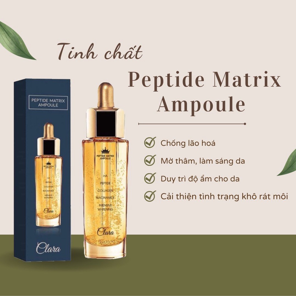 Tinh chất serum Peptide Matrix Ampoule Clara 50ml Hàn Quốc dưỡng ẩm trắng da giảm nếp nhăn