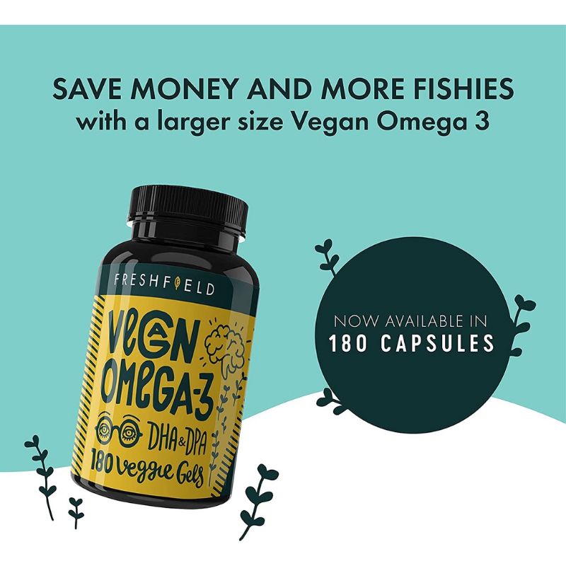 Tinh Chất Dầu Tảo Biển Omega-3 Vegan Chống Lão Hóa Đẹp Da Sáng Mắt Freshfield 180v