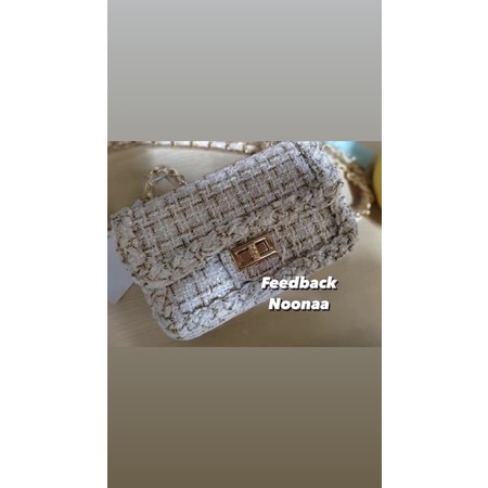 TÚI DẠ TWEED DÂY XÍCH