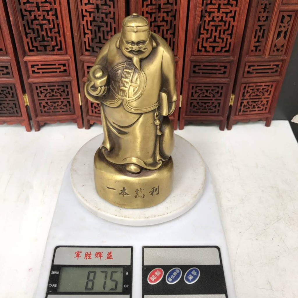 tượng Phú Ông Quản Gia  phong thủy  16cm Một Vốn Vạn Lời may mắn trang trí quà tặng đồng nguyên khối | BigBuy360 - bigbuy360.vn