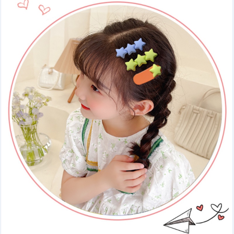 Set 2 Kẹp Tóc Hình Ngôi Sao Năm Cánh Dễ Thương Cho Nữ