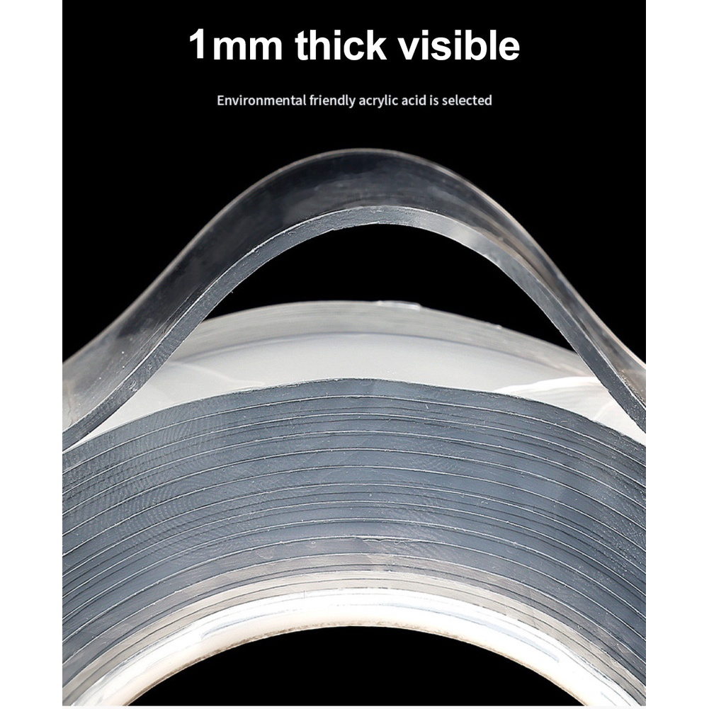 ♫Băng Keo Nano 1/2/3/5M Miếng Dán Tường Không Thấm Nước Hai Mặt Băng Keo Trang Trí Nhà Cửa Phòng Tắm Chịu Nhiệt Tái Sử Dụng 2023