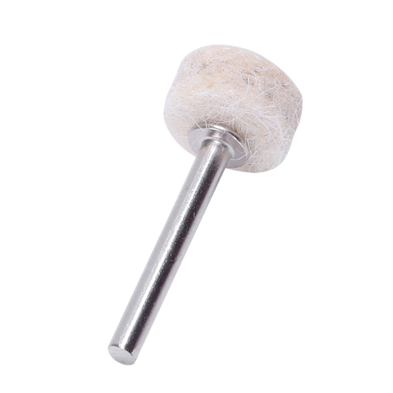 100 cái Len Nỉ Đánh Bóng Đánh Bóng Công Cụ Bánh Xe Tròn + 2 Trục Cho Dremel Rotary