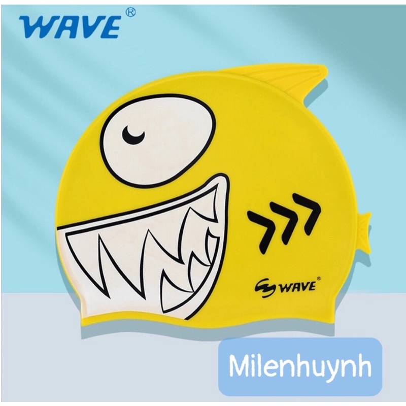 Mũ bơi sillicon con cá có vây và đuôi ngộ nghĩnh cho bé