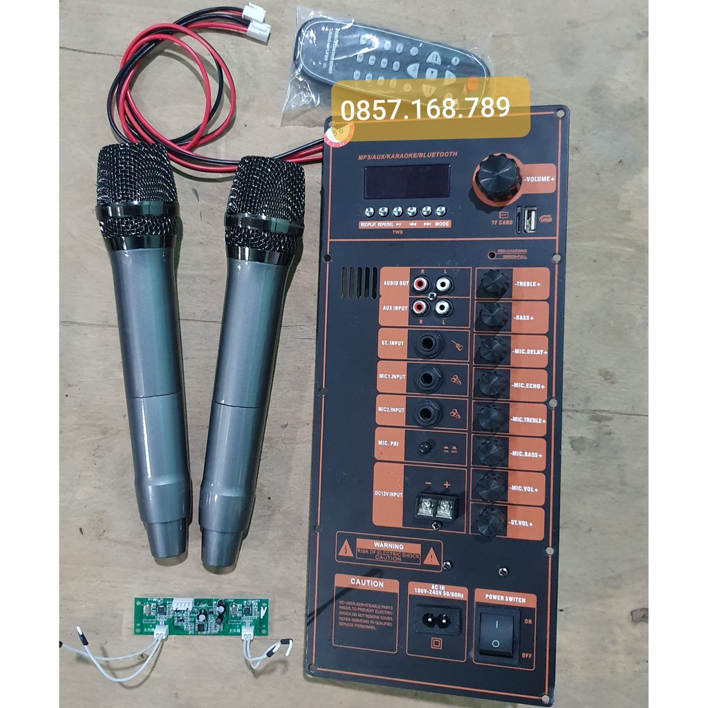 MẠCH LOA KÉO 4TẤC KÈM 2 MÍC UHF CHẤT LƯỢNG CAO